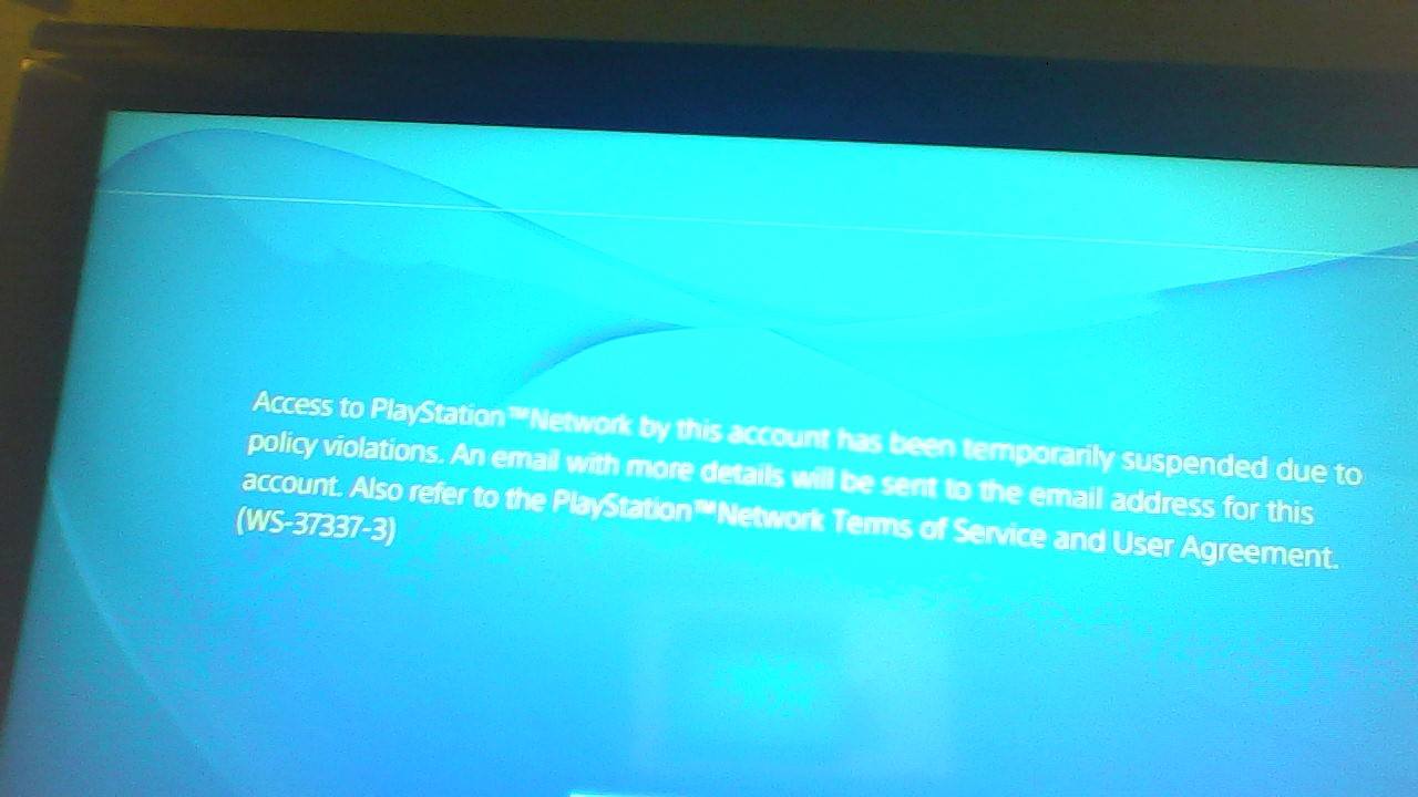 access to sony entertainment network banned ps3