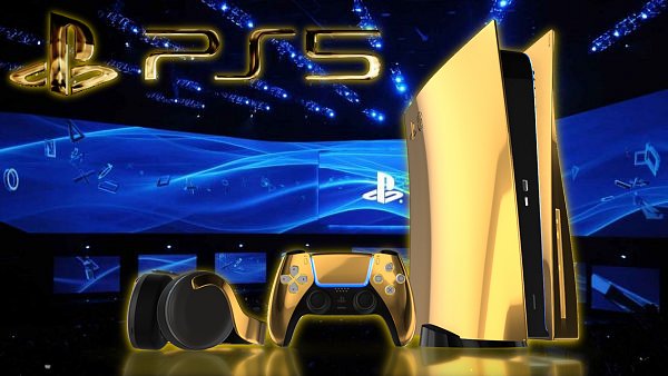 24K Gold PS5 Console, DualSense Controller & PlayStation 5 Headset