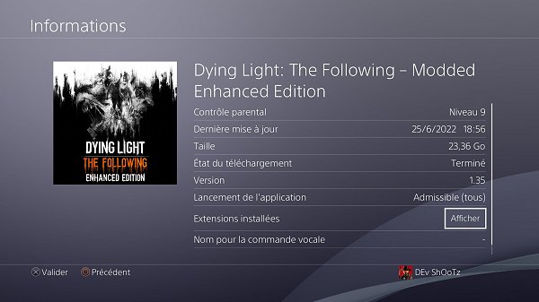 Dying Light 1.35 Update with Developer Cheat Menu PS4 PKG by DEv_ShOoTz | PSXHAX