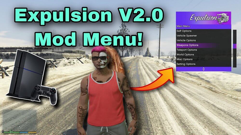 GTA 5/1.38] Expulsion V4.0 Mod Menu PS4 (9.00) 