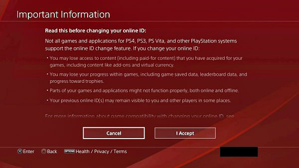 PSN Online ID Change Feature May Have Issues Including Loss Of