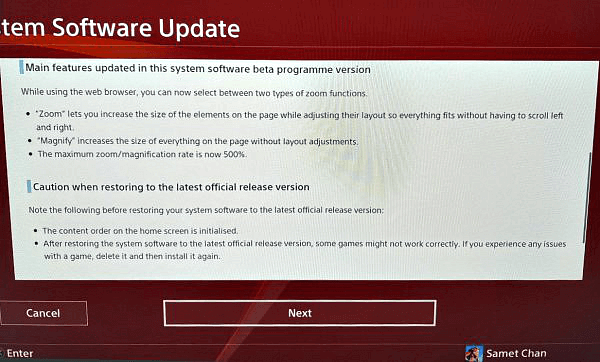 PS4 Beta Firmware System Software 10.00 Hits Testers with Changelog.png