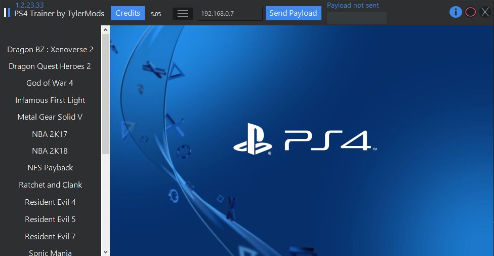 Ps4 Trainer Tool Payload For Project Mira Cfw Hen By Tylermods Psxhax Psxhacks